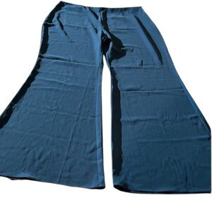 𝅺Leith size X-Large blue high waist wide leg,dressy pants side zip fits 14-16